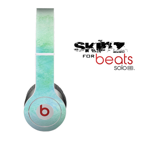 The Subtle Green & Blue Watercolor Skin for the Beats by Dre Solo-Solo HD Headphones