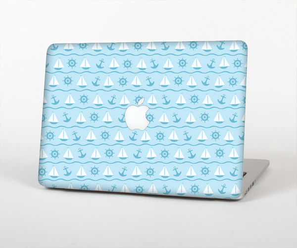 The Subtle Nautical Sailing Pattern Skin Set for the Apple MacBook Air 13"