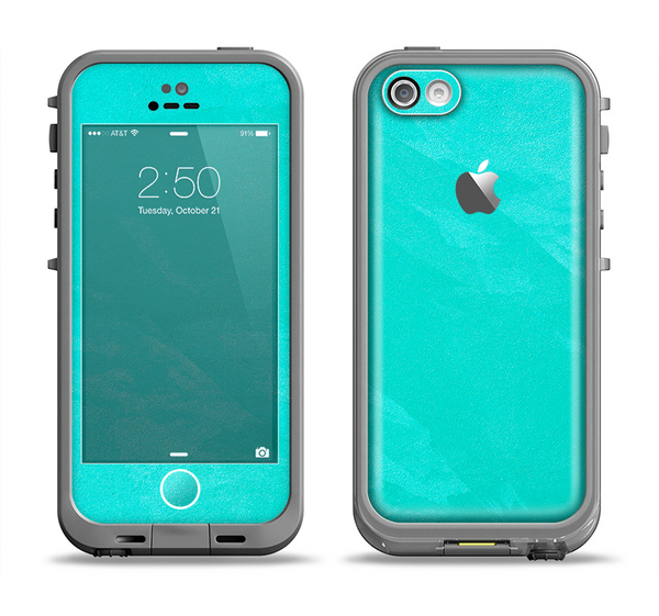 The Subtle Neon Turquoise Surface Apple iPhone 5c LifeProof Fre Case Skin Set