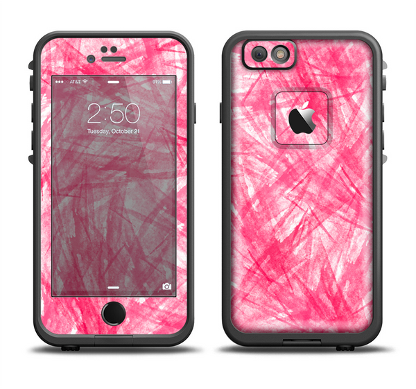 The Subtle Pink Watercolor Strokes Apple iPhone 6/6s LifeProof Fre Case Skin Set
