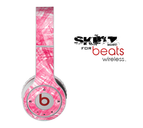 The Subtle Pink Watercolor Strokes Skin for the Beats by Dre Wireless Headphones