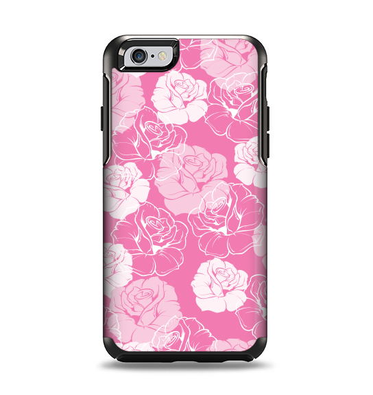 The Subtle Pinks Rose Pattern V3 Apple iPhone 6 Otterbox Symmetry Case Skin Set