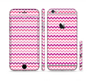 The Subtle Pinks and White Chevron Pattern Sectioned Skin Series for the Apple iPhone 6
