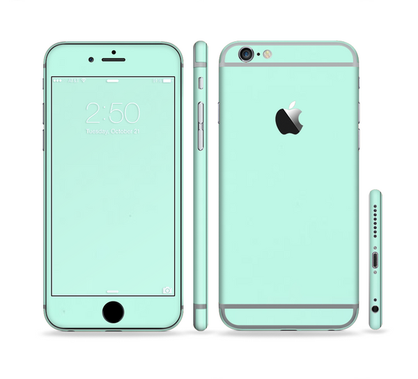 The Subtle Solid Green Sectioned Skin Series for the Apple iPhone 6s Plus