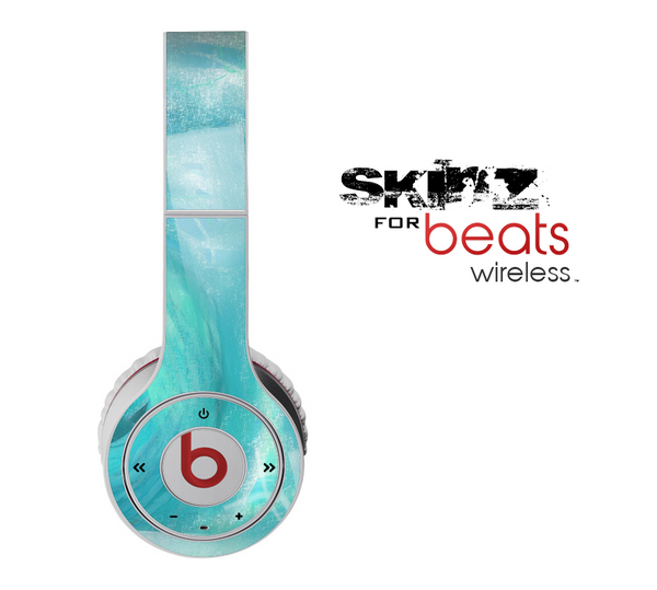 The Subtle Teal Watercolor Skin for the Beats by Dre Wireless Headphones