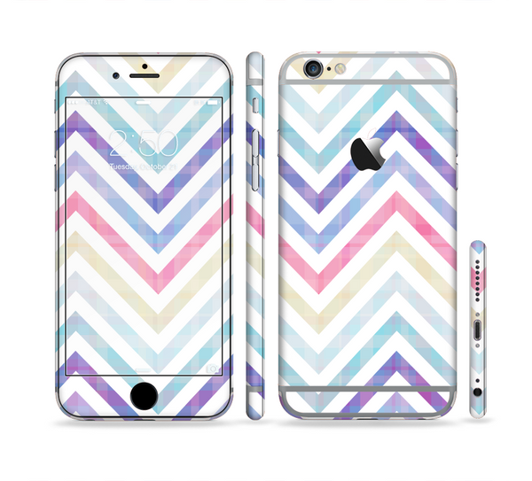 The Subtle Vintage Multi-Colored Chevron Pattern Sectioned Skin Series for the Apple iPhone 6
