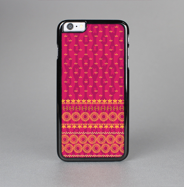 The Tall Pink & Orange Vintage Pattern Skin-Sert Case for the Apple iPhone 6 Plus