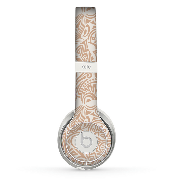 The Tan Abstract Vector Pattern Skin for the Beats by Dre Solo 2 Headphones