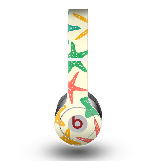 The Tan And Colorful Vector StarFish Skin for the Beats by Dre Original Solo-Solo HD Headphones