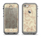 The Tan & Brown Floral Laced Pattern Apple iPhone 5c LifeProof Fre Case Skin Set
