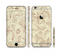 The Tan & Brown Floral Laced Pattern Sectioned Skin Series for the Apple iPhone 6