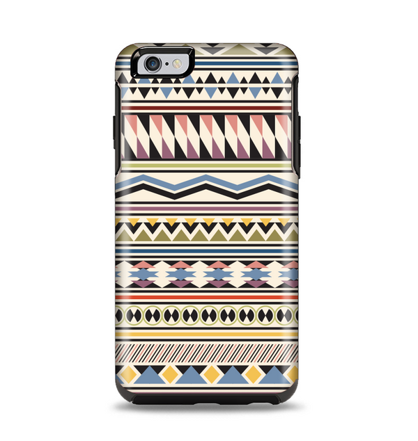The Tan & Color Aztec Pattern V32 Apple iPhone 6 Plus Otterbox Symmetry Case Skin Set
