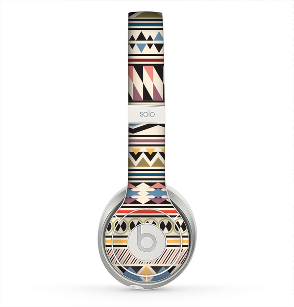 The Tan & Color Aztec Pattern V32 Skin for the Beats by Dre Solo 2 Headphones