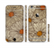 The Tan & Orange Tipped Flowers Pattern Sectioned Skin Series for the Apple iPhone 6 Plus