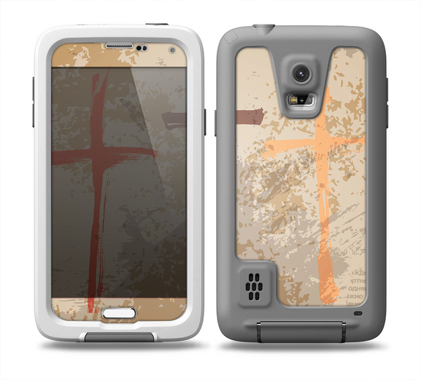The Tan Splattered Color-Crosses Skin Samsung Galaxy S5 frē LifeProof Case