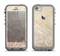 The Tan Vintage Subtle Laced Texture Apple iPhone 5c LifeProof Fre Case Skin Set