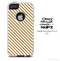The Tan and White Striped Skin For The iPhone 4-4s or 5-5s Otterbox Commuter Case