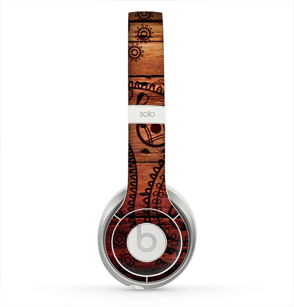 The Tattooed WoodGrain Skin for the Beats by Dre Solo 2 Headphones