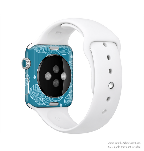 The Teal Abstract Raining Yarn Clouds Full-Body Skin Kit for the Apple Watch