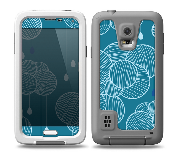 The Teal Abstract Raining Yarn Clouds Skin Samsung Galaxy S5 frē LifeProof Case