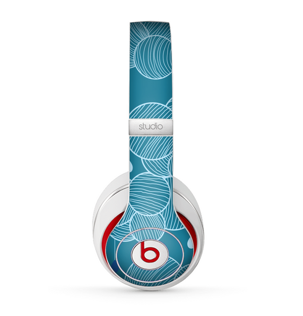 The Teal Abstract Raining Yarn Clouds Skin for the Beats by Dre Studio (2013+ Version) Headphones
