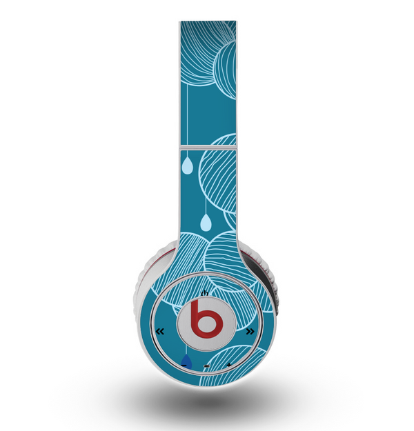 The Teal Abstract Raining Yarn Clouds Skin for the Original Beats by Dre Wireless Headphones