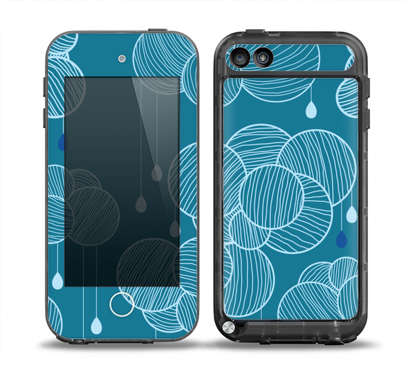 The Teal Abstract Raining Yarn Clouds Skin for the iPod Touch 5th Generation frē LifeProof Case
