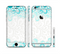 The Teal Blue & White Swirl Pattern Sectioned Skin Series for the Apple iPhone 6 Plus