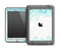 The Teal Blue & White Swirl Pattern Apple iPad Air LifeProof Fre Case Skin Set