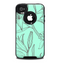 The Teal & Brown Thin Flower Pattern Skin for the iPhone 4-4s OtterBox Commuter Case