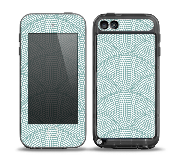The Teal Circle Polka Pattern Skin for the iPod Touch 5th Generation frē LifeProof Case