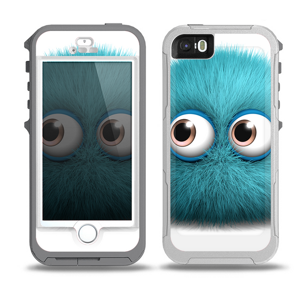 The Teal Fuzzy Wuzzy Skin for the iPhone 5-5s OtterBox Preserver WaterProof Case