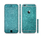 The Teal Glitter Ultra Metallic Sectioned Skin Series for the Apple iPhone 6 Plus