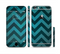 The Teal Grunge Chevron Pattern Sectioned Skin Series for the Apple iPhone 6