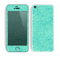 The Teal Leaf Laced Pattern Skin for the Apple iPhone 5c