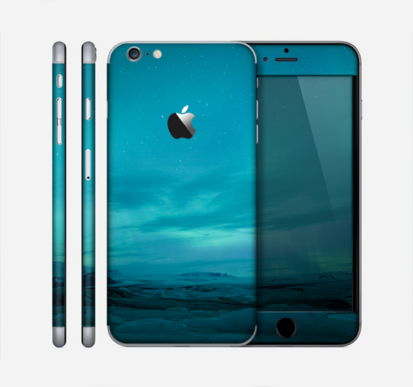 The Teal Northern Lights Skin for the Apple iPhone 6 Plus