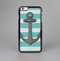 The Teal Stripes with Gray Nautical Anchor Skin-Sert Case for the Apple iPhone 6 Plus