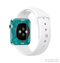 The Teal Swirly Vector Love Hearts Full-Body Skin Kit for the Apple Watch