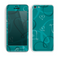 The Teal Swirly Vector Love Hearts Skin for the Apple iPhone 5c