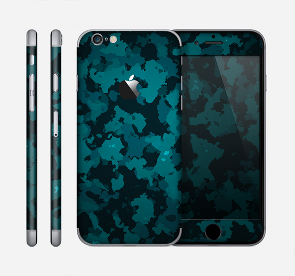 The Teal Vector Camo Skin for the Apple iPhone 6
