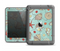 The Teal Vintage Seashell Pattern Apple iPad Air LifeProof Fre Case Skin Set