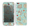 The Teal Vintage Seashell Pattern Skin for the Apple iPhone 5c