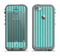 The Teal Vintage Stripe Pattern v7 Apple iPhone 5c LifeProof Fre Case Skin Set