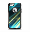 The Teal & Yellow Abstract Glowing Lines Apple iPhone 6 Otterbox Commuter Case Skin Set
