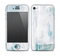 The Teal and White WaterColor Panel Skin for the Apple iPhone 4-4s
