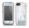 The Teal and White WaterColor Panel Skin for the iPhone 5-5s OtterBox Preserver WaterProof Case