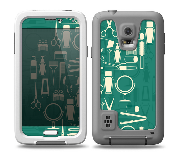 The Teal and Yellow Beauty Product Icons Skin Samsung Galaxy S5 frē LifeProof Case