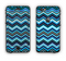 The Thin Striped Blue Layered Chevron Pattern Apple iPhone 6 Plus LifeProof Nuud Case Skin Set