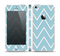 The Three-Lined Blue & White Chevron Pattern Skin Set for the Apple iPhone 5