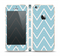 The Three-Lined Blue & White Chevron Pattern Skin Set for the Apple iPhone 5s